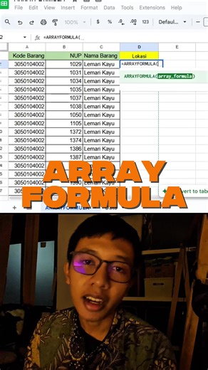 Tips Menggunakan ARRAYFORMULA di Google Sheets