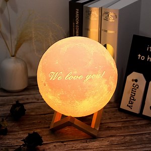 🎄Personalized Moon Lamp with Photo and Engraving, Remote Touch Control,Flashlight. Create Here 👉 http://bit.ly/32fEFqM . | Getnamenecklace