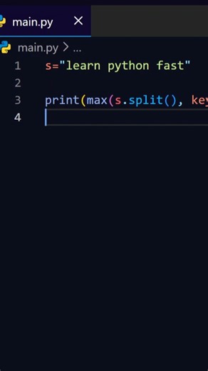Find longest word in sentence using Python #coding #python #programming