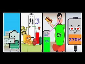 Low Battery compilation 04 | Battery Lowing 100 to 0 | Charging 0 to 100| Battery Charging Animation