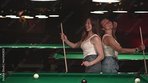 two women are dancing. slow motion video. two women. High quality video in FullHD format.