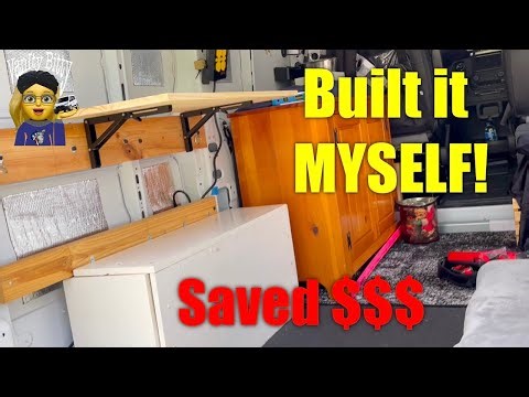 Wall Mount Folding Table / Incline Bed for Camper Conversion Promaster 1500 118”