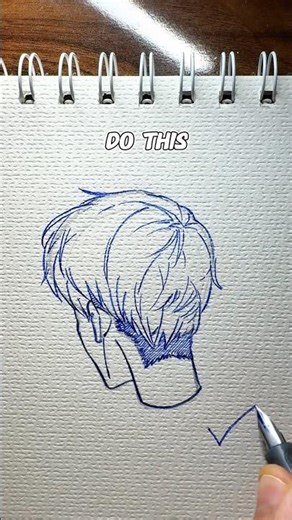 ✨Back hair drawing tutorial EasyPeasy✨ #howtodraw