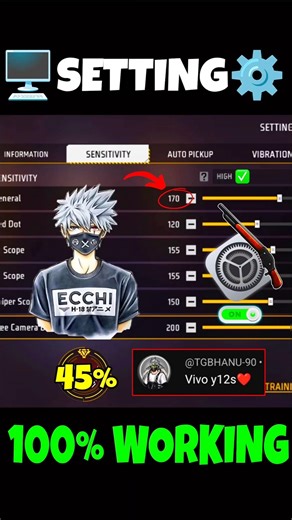 Free Fire Headshot setting 2026 ⚡ Best Sensitivity Settings ⚙️| Sensitivity + Hud Settings Free Fire