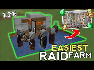 Minecraft EASIEST Raid Farm Tutorial 1.21+ | Unlimited loot!