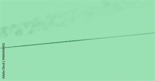 Thin line emerging on transparent plane, drifting diagonal, tilting, streak shifting to show motion