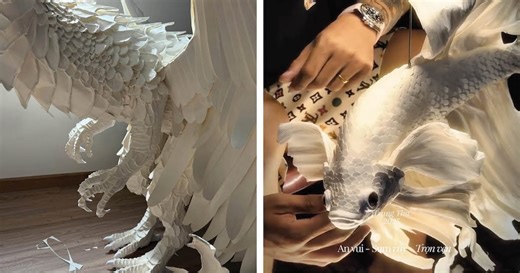 Artist Transforms Ordinary Sheets of Paper Into Awe-Inspiring Animal Sculptures