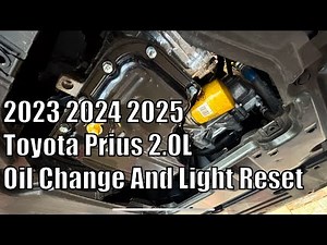 Toyota Prius 2.0L Oil Change and Oil Reminder Reset 2023 2024 2025