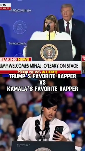 Notice which one needed a script 🤏🏾🤏🏾🤏🏾 #PresidentialBarbie #NickiMinaj #Barbz #maga #trump