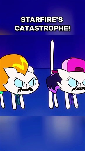 Starfire's CATastrophe! #reels #teentitansgo #funny #dc #cartoon #shorts