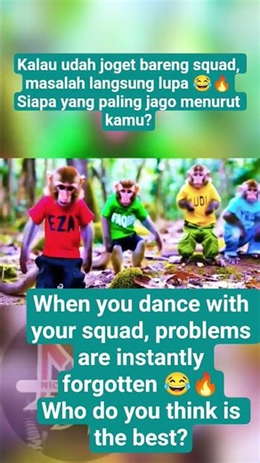 Monyet Squad Joget Kompak, Auto Bikin Ngakak 🤣🔥#shorts