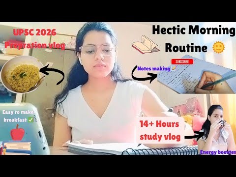 Hectic Morning Routine of an Upsc Aspirant 🔥 | Preparation For IAS 2026 🎯✍️ | Upsc aspirant vlog🔥