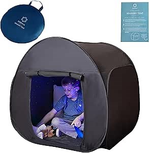 Sensory Tent | Calm Corner for Children to Play and Relax | Sensory Corner | Helps with Autism, SPD, Anxiety & Improve Focus | Black Out Sensory Tents for Autistic Children | Small