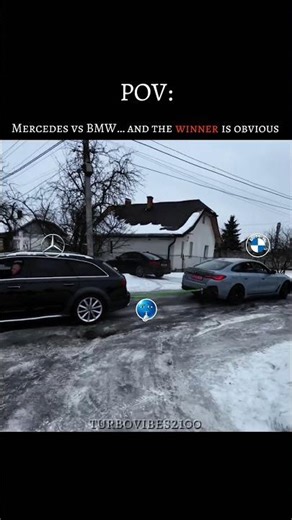 POV: Mercedes vs BMW… winner hurt feelings 💀 #cars #bmw #mercedes #viral #shorts