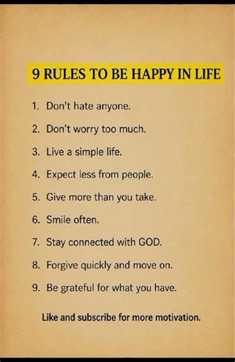 9 Rules To Be Happy In Life | Change Your Mindset, Change Your Life | Powerful Life Lessons
