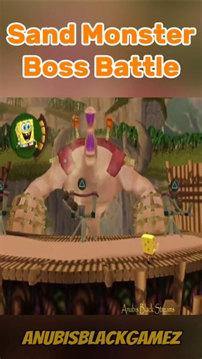 Sand Monster Boss Battle#shorts #nickelodeon #ps2 #spongebob #dannyphantom #nicktoons #island