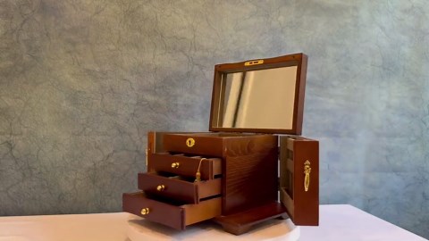 Personalized Wooden Jewelry Box, Engraved Keepsake Organizer, Velvet Lined Travel Case - Etsy