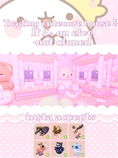 Trading cutecore house !! lf 5 on elve furniture-4000,cost-41k ..I really hope this is the last reupload(^-^; #fyp #adoptme #adoptmeroblox #roblox