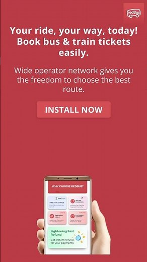 RedBus: Book Bus, Train Tickets Easily | Avoid Lines