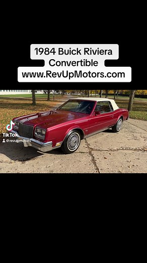 1984 Buick Riviera Convertible. Very Rare! Original, low mile survivor. Available from Rev Up Motors. #revupmotors #barrettjackson #mecumauctions #slowride #classiccar #classiccars #originalcars #vintagecar #survivorcar #lowmiles #buick #buickriviera #buickrivieraconvertible #rarecar #convertible #80scars | Rev Up Motors | Facebook