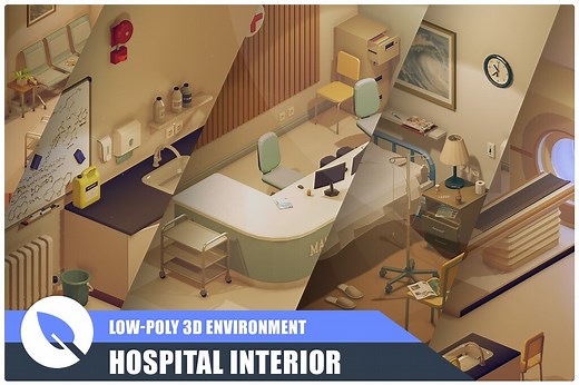 [RELEASED] Hospital Interior - Low-Poly 3D Environment Assets