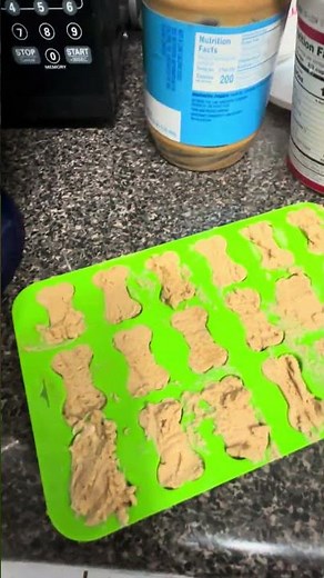 How to make peanut butter dog treats with treat molds