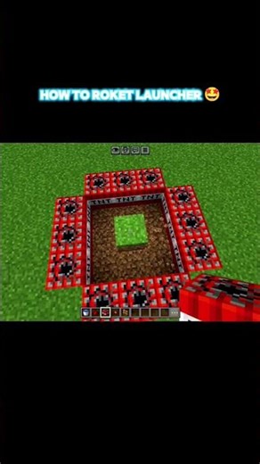 how to ROKET LAUNCHER 🤩 IN MINECRAFT 💀 #minecraft #roket #luncher #viralshort