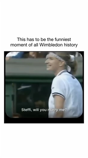 Worlds Wildest Moments on Instagram: "A throwback clip from 1996 Wimbledon is making the rounds again, and it’s pure tennis lore. Mid-match, a fan yells, “Steffi, will you marry me?” Without missing a beat, Steffi Graf fires back, “How much money do you have?”—a perfectly timed one-liner that cuts through the pressure and shows just how unshakable she was on the biggest stage. Originally reshared by tennis fan @Djoko_UTD on December 27, 2025, the moment blew up fast—racking up 42K+ likes and nea