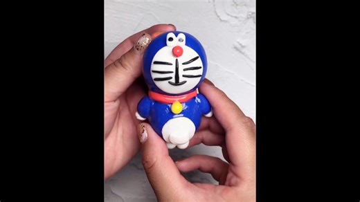 Satisfying Squeezing Cute Crunchy Rainbow And Doremon Figure Clay