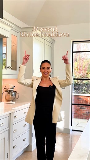 Planet Furniture on Instagram: "This lovely home has been reworked to create interiors that balance timeless charm with everyday function. A single galley run and central island create natural flow, while hand-painted cabinetry in Fired Earth’s Pearl Ashes softens the space. The island, finished in Little Greene’s Jack Black, grounds the room and brings depth to the space. #LuxuryKitchen #KitchenDesign #Interiors #ModernKitchen"