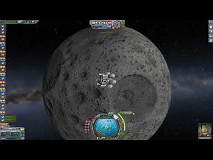 Kerbal Space Program - Landing On Mun Using Only Solid Rockets - Now With Moar Boosters.