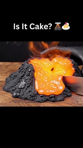 Slicing a Volcano! 🌋🔪 #shorts #satisfying