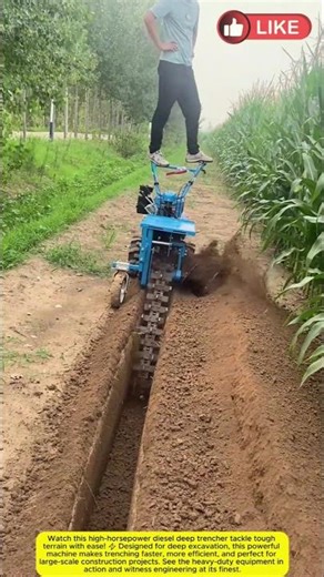 High-Horsepower Diesel Deep Trencher in Action | Powerful Excavation Machine ⚡
