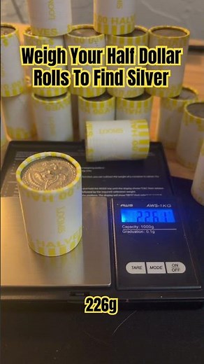 Weigh Your Half Dollar Coin Rolls To Find Silver #coincollectinghobby