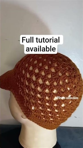 Crochet granny stitch baseball cap