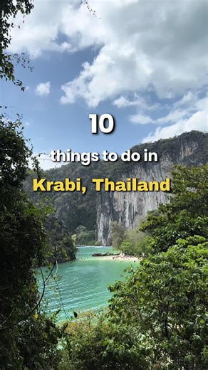 10 Things to do in Krabi Thailand 🇹🇭🤍 Must visit island if you’re visiting Thailand #whattodoinkrabi #thailandvacation #activitiesinkrabi