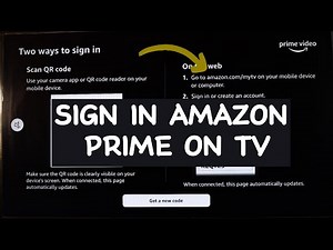 How to Sign in Amazon Prime on TV | Amazon.com/mytv