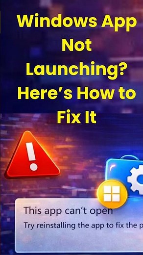 Windows App Not Launching Fix It Now! #shorts