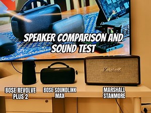 BOSE SOUNDLINK MAX VS BOSE REVOLVE PLUS 2 VS MARSHALL STANMORE - SPEAKER COMPARISON SOUND TEST