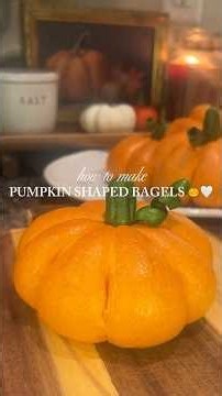 Pumpkin-Shaped Bagels 🎃 | Homemade Fall Bagel Recipe