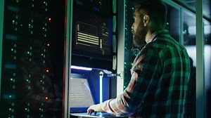 Information technology specialist in data center - Free Stock Video