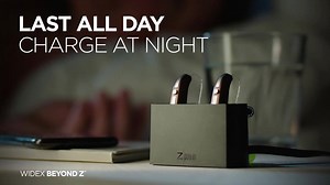 Calls, music, or GPS routes – stream direct to both ears with the new Beyond Z™ rechargeable solution. With an elegant and easy-to-use charging station, the Beyond Z™ hearing aids can be charged after a long day's usage, just like a mobile phone - fitting into your daily routine. | Widex