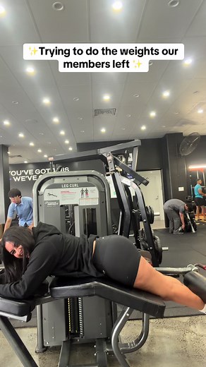 Trying to do the weights out members left on the machines Pt 1…. In my defense the first machine was maxed out 🙄