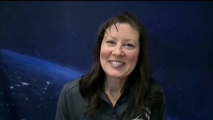 NASA astronaut Tracy C. Dyson celebrates 1st U.S. moon landing in 52 years