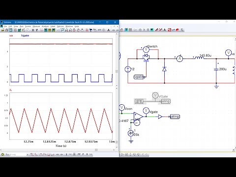 Electrónica de Potencia - Convertidor DC-DC Reductor o Buck en PSIM, 01/12/2020