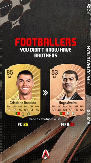 Footballers You Didn't Know Have Brothers! 😱🔥 . . . Want to see more fifa evolution! Check out my YouTube channel, link in Profile BIO or search -> AustorFIFA on YouTube 👌🔥👍 . . Follow me for more: Austor . . Tags: #austor #fc25 #fc26 #FIFA23Ratings #reels | Austorfifa