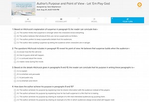 Based on Hitchcock's explanation of suspense in paragraph 9, th... | Filo