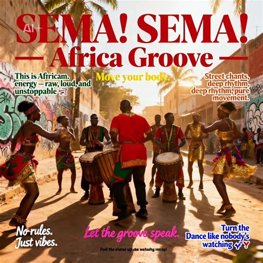 African Groove – Sema Sema is a high-energy Afro-inspired track blending modern beats with deep African rhythm. Made for dancing, vibing, and celebrating culture — for a full song follow the link in the bio #creatorsearchinsights #fyp #foryoupage #fujiijam #africa