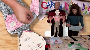 Looking for decor for your Picard Day Party? Create your own DIY paper Picard! http://bit.ly/PicardCutOut | Star Trek