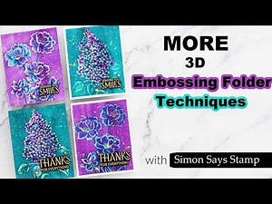 MORE 3-D Embossing Folder Techniques | Blackout Technique with Ink Pads for Card Making